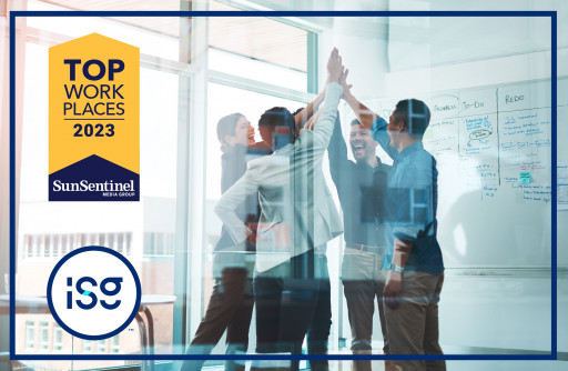 Sun Sentinel Names ISG a Winner of the Top Workplaces 2023 Award