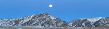 Morning moon over Red Mountain Ranch (Photo by Sara Stotter)
