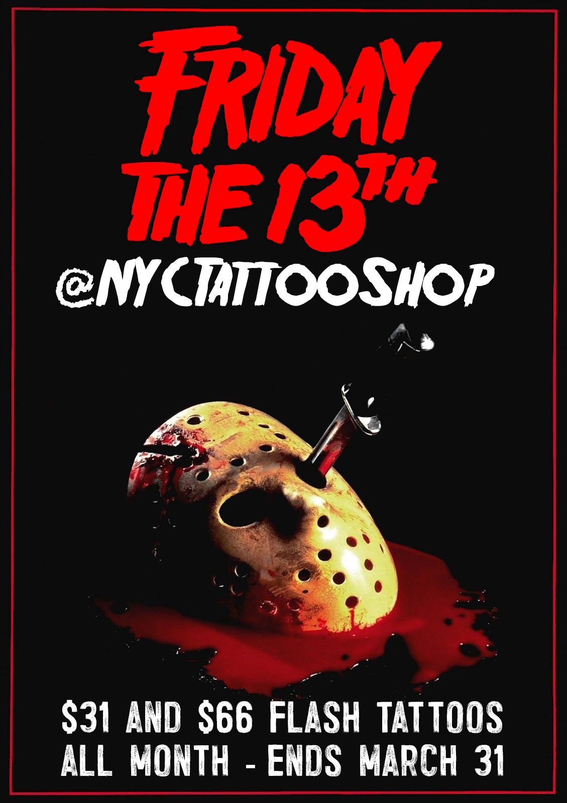Brooklyn's Announces Friday the 13th Flash Tattoo Special