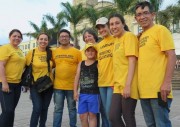 Scientology Volunteer Ministers from the Church of Scientology of Bogotá set up their bright yellow pavilion in the town of Fusagasugá in Cundinamarca, Colombia.