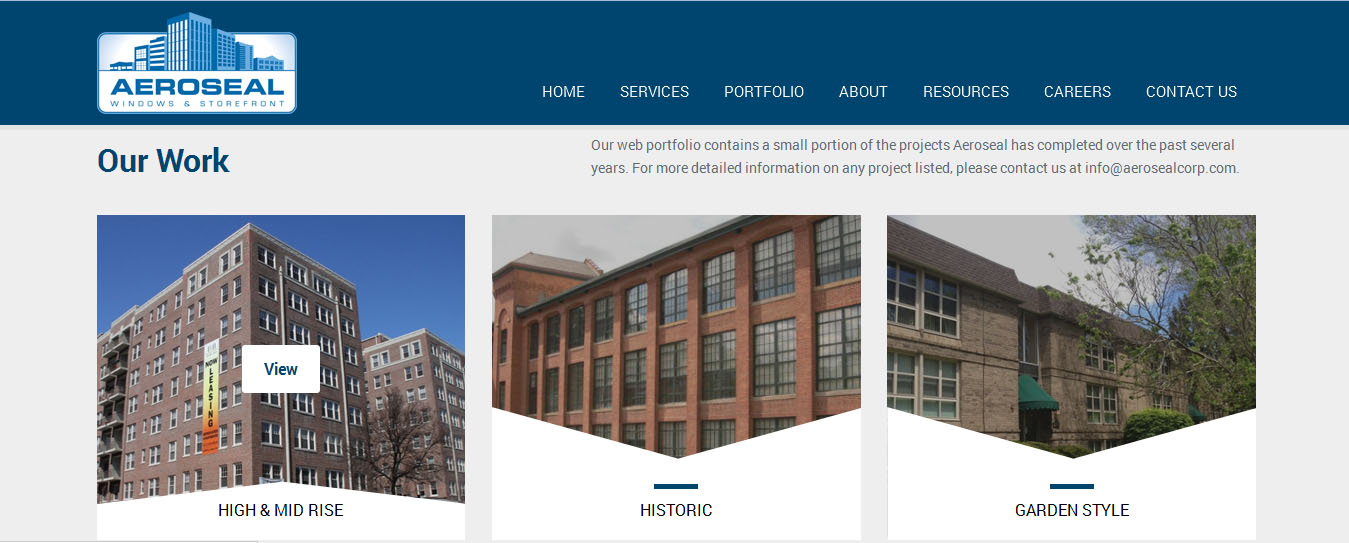 Aeroseal Windows & Storefront Launches New site Newswire