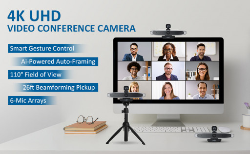 Revolutionize Remote Meetings With COOLPOs Newest 4K HD Conference Webcam