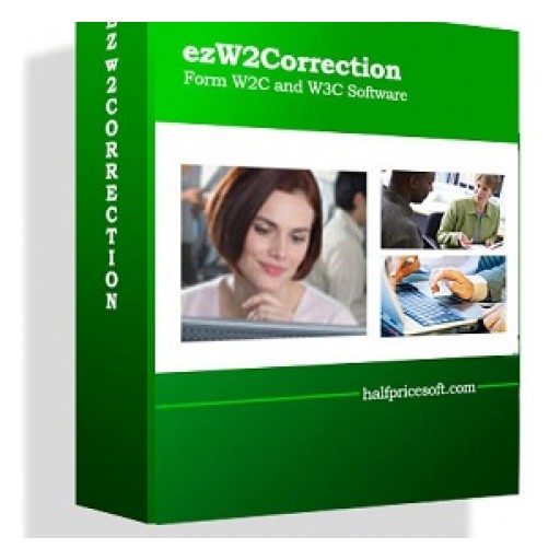 No Red Forms Needed to Print Form W-2C With ezW2Correction Software From Halfpricesoft.com