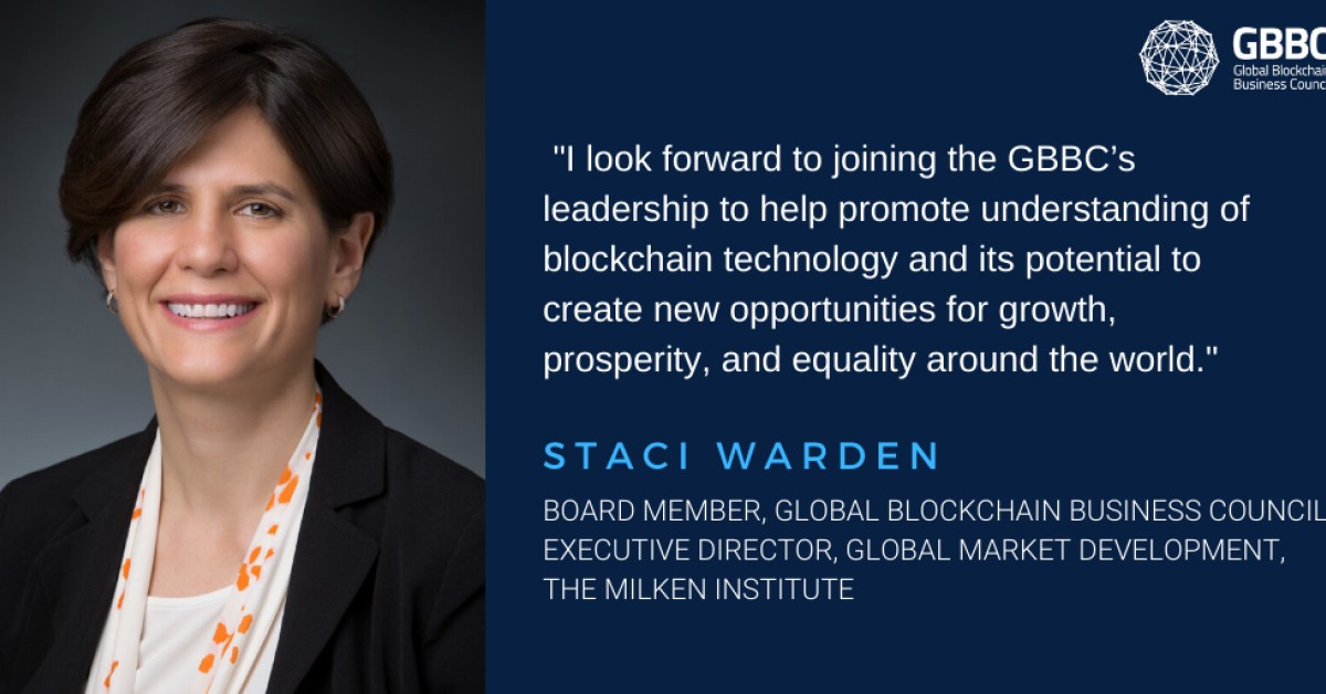 The Global Blockchain Business Council Welcomes Staci Warden of The ...