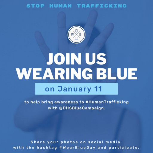 Website Depot to Wear Blue Jan. 11 in Support of '#WearBlueDay' to End Human Trafficking