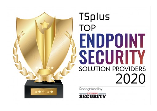 TSplus Recognized 2020 TOP Endpoint Security Provider