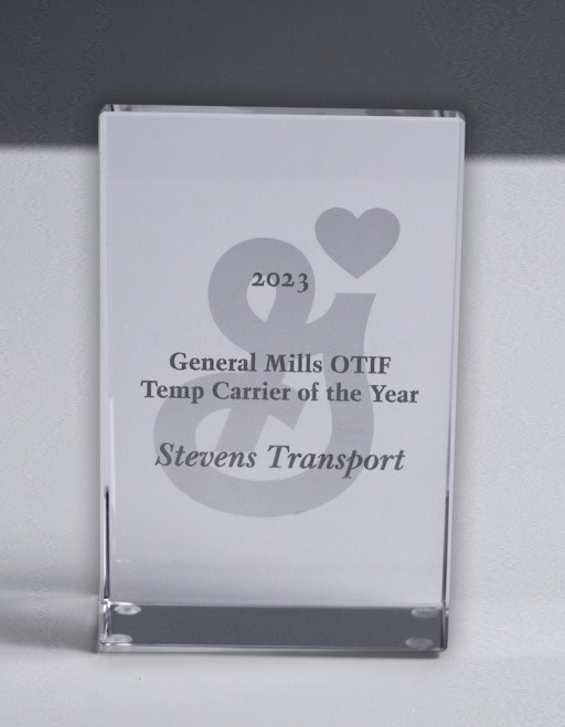 Stevens Transport Receives General Mills On Time In Full Temperature Carrier of the Year Award