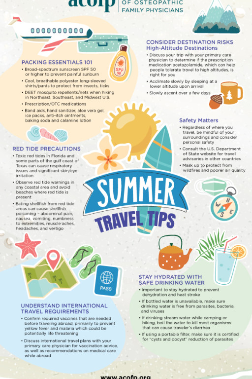 Preparation, Prevention and Personal Safety Are Key to Staying Healthy During Busy Summer Travel Season