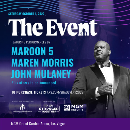 Maroon 5, Maren Morris, John Mulaney to Headline 2022 Shaquille O'Neal Foundation's 'The Event' Presented by Pepsi Stronger Together