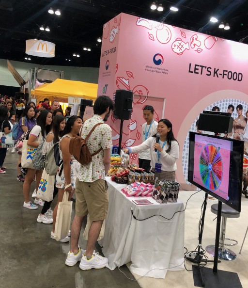 Shouting 'Let's K-Food' at KCON 2019 LA in the Heart of Los Angeles
