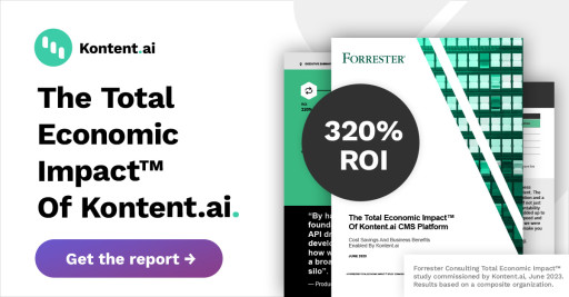 320% Return on Investment With Kontent.ai Content Management System