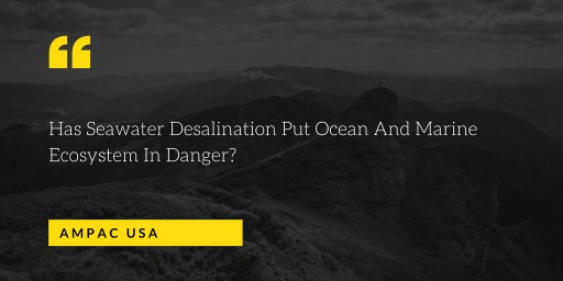 Has Seawater Desalination Put Ocean and Marine Ecosystem in Danger?