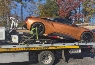 EasTract TowTract w/BMW i8 Loaded & Strapped Down