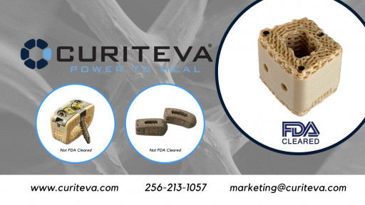 Curiteva Strengthens Inspire (R) Patent Portfolio With New Patent Issued for the Novel 3D Printed Porous PEEK With HAFUSE (TM) Technology