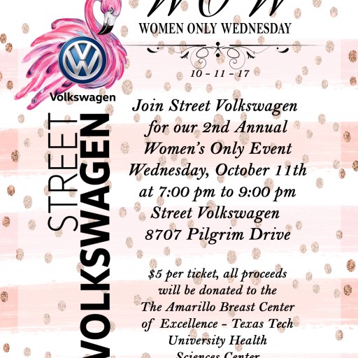 Street Volkswagen of Amarillo Hosts Women's Only Wednesday (WOW) Fundraiser to Benefit Breast Cancer Research