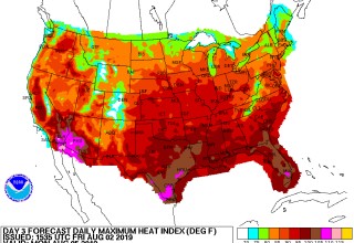 National Forecast Daily Maximum Heat