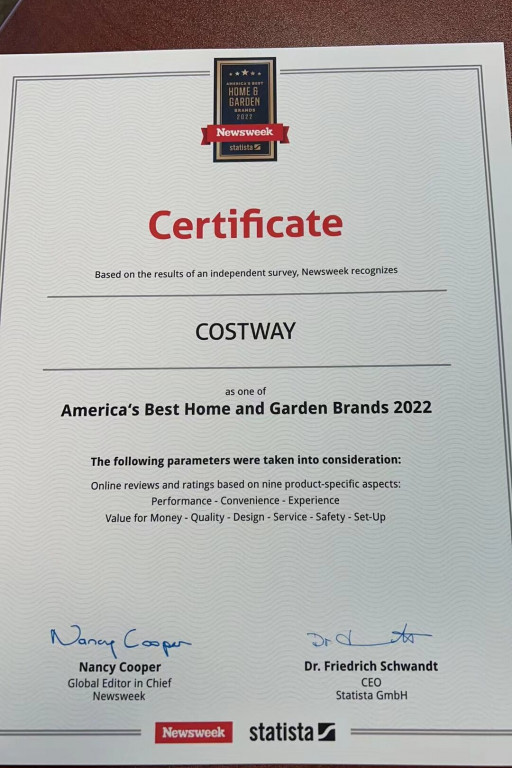 Costway Recognized by Newsweek and Statistica as One of the Best Home and Garden Brands in 2022