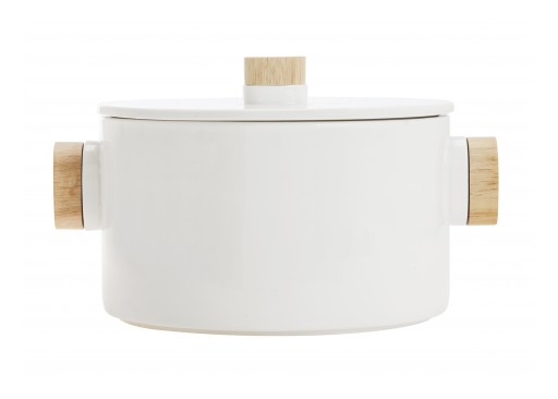 Nordic Serving Bowl With Wooden Handle & Lid Highlights Aava's Cookware  Line