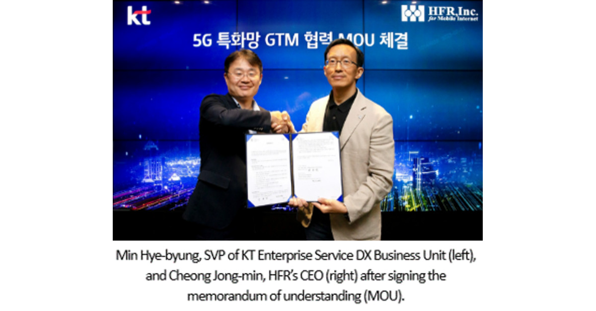 HFR, Inc. Signs Agreement With KT to Collaborate on Private 5G Business