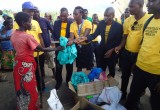 The Scientology Volunteer Ministers group brings supplies to families living in a displacement camp in Carama, Burundi.