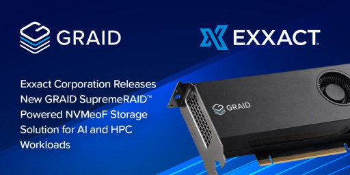 Exxact Corporation Releases New GRAID SupremeRAID™ Powered NVMeoF Storage Solution for AI and HPC Workloads