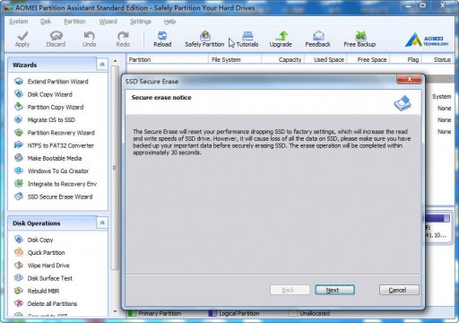 New Updated AOMEI Partition Assistant 6.5 Adds SSD Secure Erase Wizard