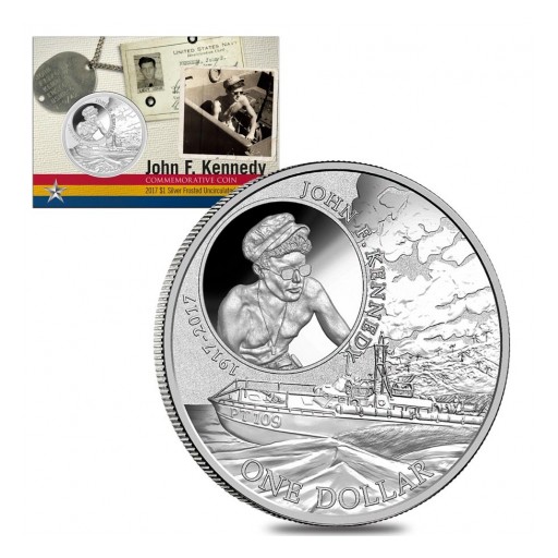 Bullion Exchanges Announces the Exclusive Release of the Commemorative 1 Oz Silver John F. Kennedy JFK Solomon Islands $1 Coin