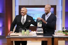A.D. Dolphin And Steve Harvey Making A Smoothie