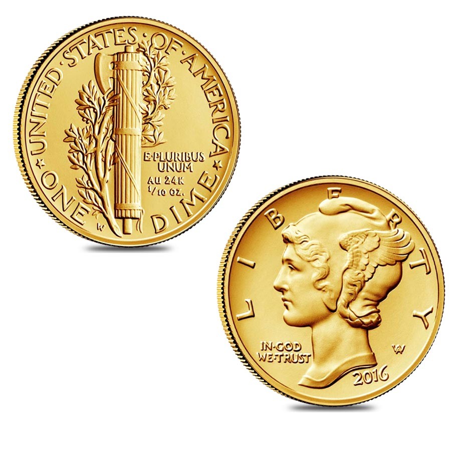 Bullion Exchanges Releases the 2016 Mercury Dime Centennial 1/10 Oz