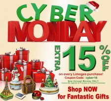 Cyber Monday Extra 15% Limoges Box Sale at LimogesCollector.com