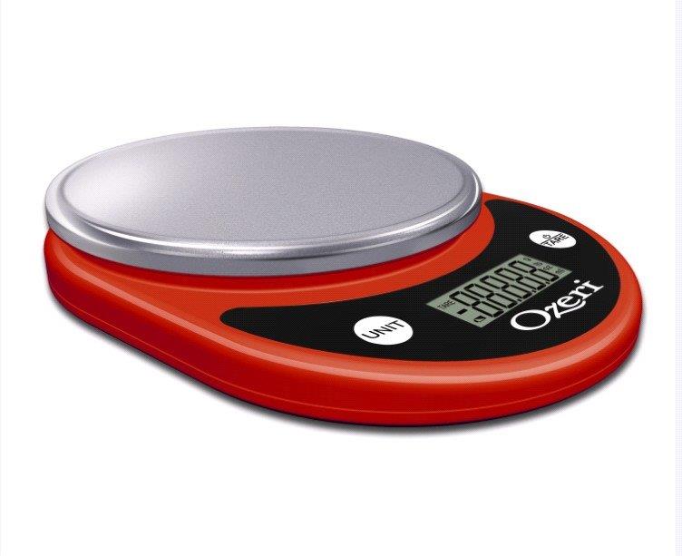 Ozeri ZK14-S Pronto Digital Multifunction Kitchen Scale, Red