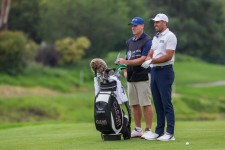 Charl Schwartzel tees up with the Clear Golf ball at the South African Open this week