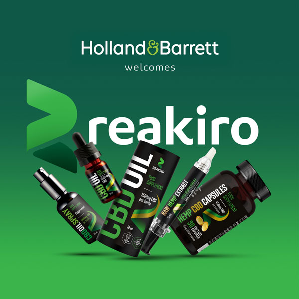 Reakiro Expands Holland & Barrett's CBD Collection, One of the Leading