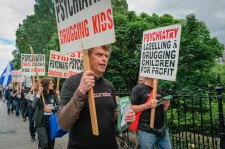 Citizens Commission on Human Rights protests psychiatrists drugging children for profit at the Royal College of Psychiatry Annual Convention in Edinburgh