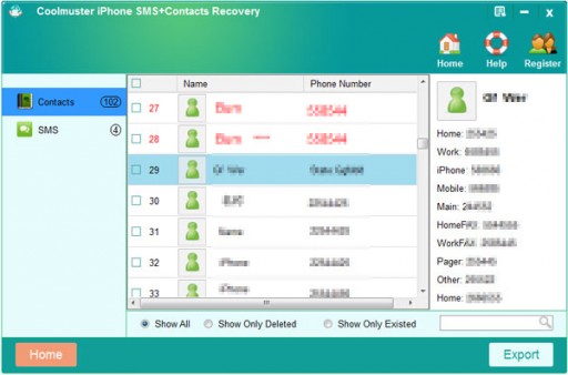 Coolmuster iPhone SMS+Contacts Recovery - Easily Recover Lost Contacts & Text Messages From iPhone