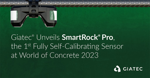 Giatec\u00ae Unveils SmartRock\u00ae Pro, the 1st Fully Self-Calibrating Sensor at World of Concrete 2023