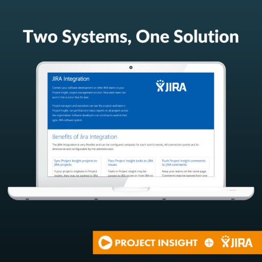 Project Insight Project Management Software Announces New Integration with JIRA Issue Management Software