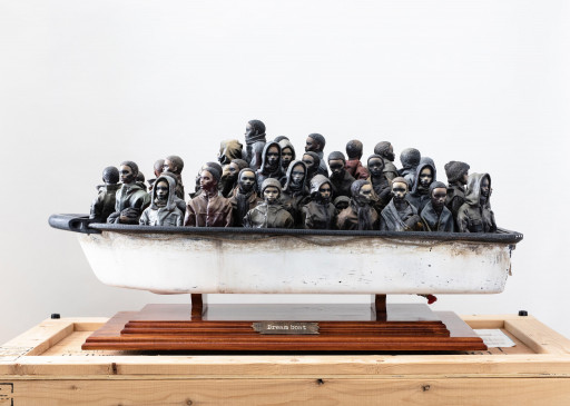 Banksy's Dream Boat Sculpture Depicting Refugees Expected to Fetch Millions at Context Miami in December