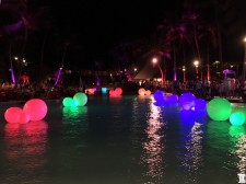 Glowballs light up poolside event with brilliant changing colors