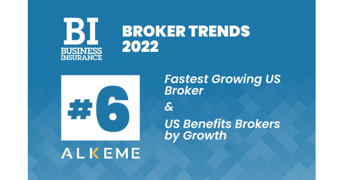 ALKEME Ranks 6th in Business Insurance Rankings for Both Fastest