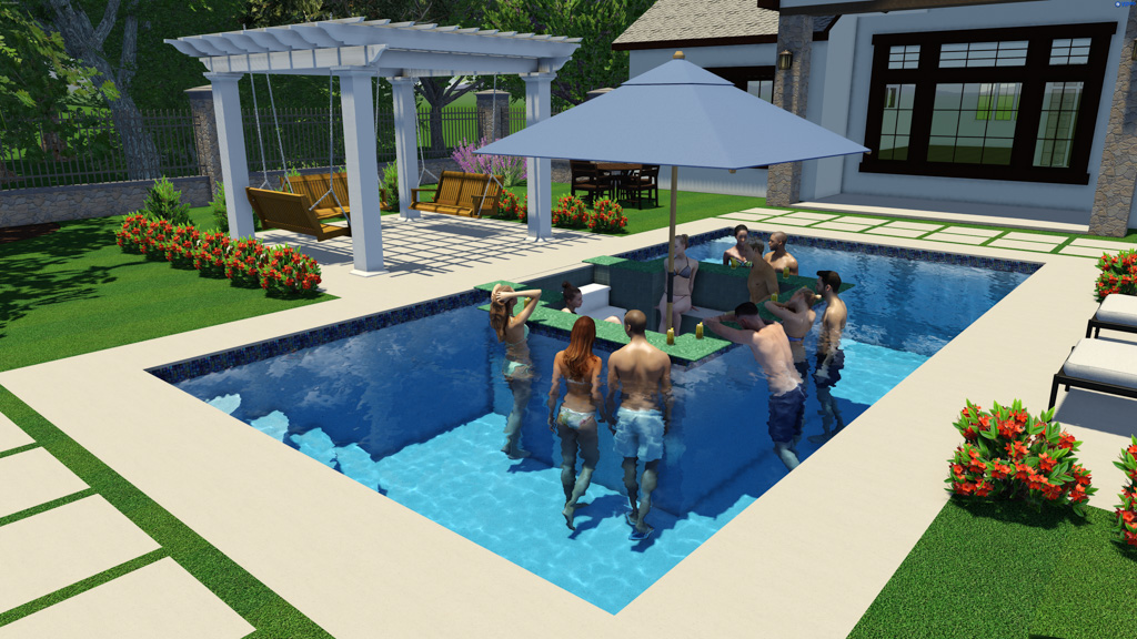 Thursday Pools Creates World's First Sunken Living Room Fiberglass Pool ...