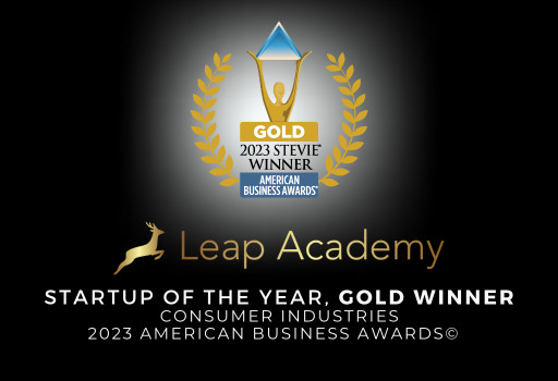 Leap Academy Won the Startup of the Year Gold Stevie Award for 2023 American Business Awards