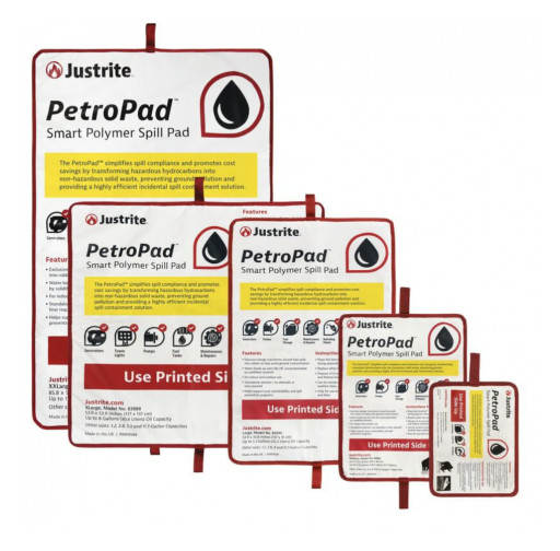 Justrite Unveils the PetroPad Smart Polymer Spill Pad