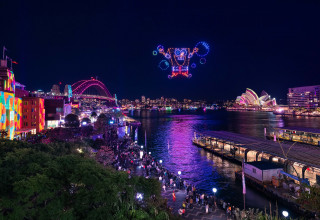 Vivid Sydney 2022 Drone Light Show - Sponge Bob