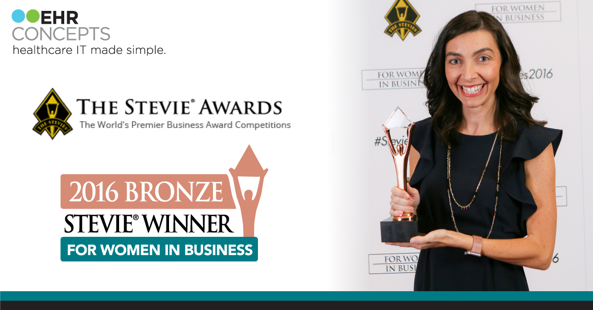 EHR Concepts Wins Bronze Stevie® Award in 2016 Stevie Awards for Women