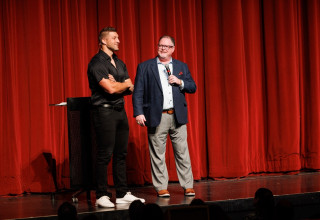 Tom Jacobs (JFS President & CEO) with Tim Tebow