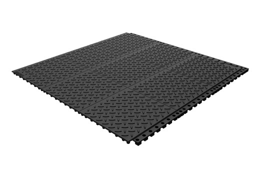 Wearwell® Introduces Diamond-Plate Modular Rubber Flooring