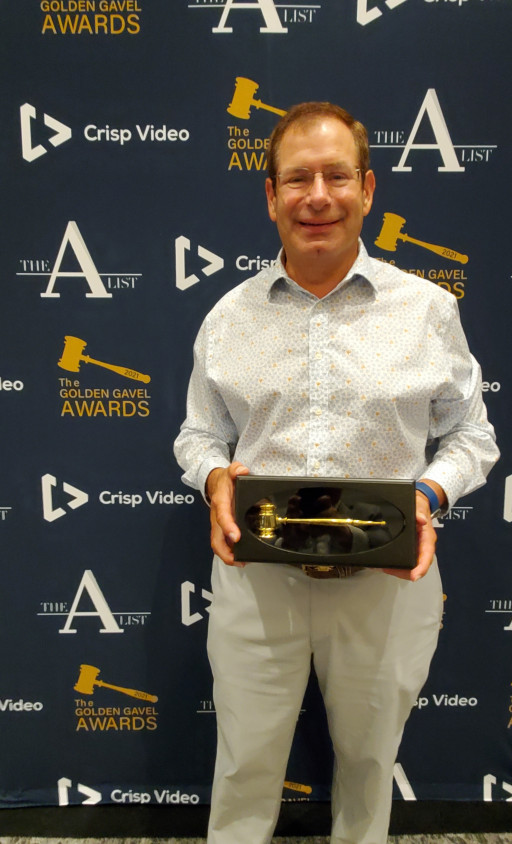 William Mattar with 2021 Golden Gavel Award