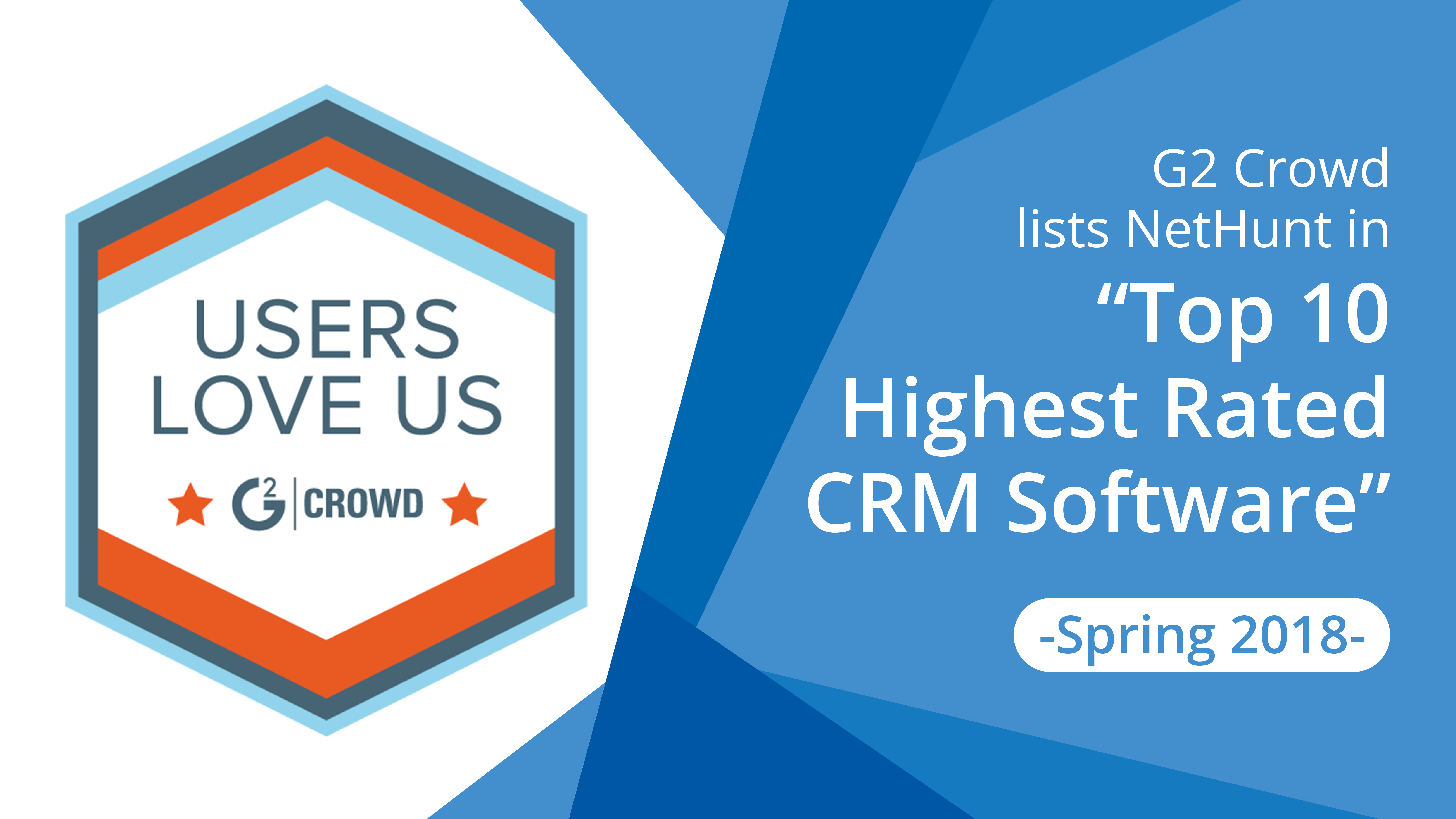 NetHunt Ranks as a Top CRM in G2 Crowd Spring 2018 Grid Report Newswire