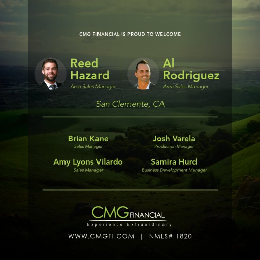 CMG Financial Welcomes Rodriguez-Hazard Team in San Clemente, CA